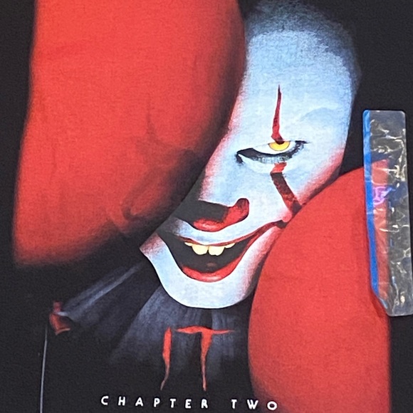 IT Chapter Two Scary Pennywise Clown Oversized Tee Shirt T-Shirt Size Large NWOT - Picture 3 of 5